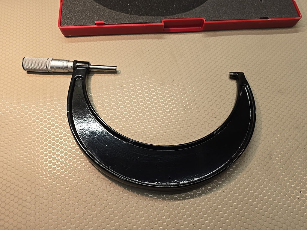 Starrett T436.1XFL-6 Outside Micrometer, Friction Thimble Lock Nut Carbide MINTY
