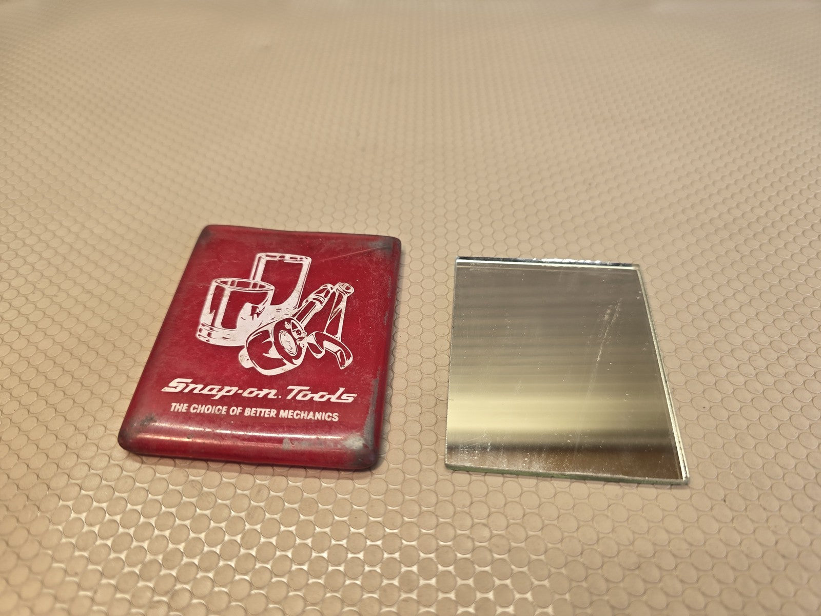 Vintage Snap-on Tools Pocket Mirror Red Sleeve Glenn Miller Dealer Promo