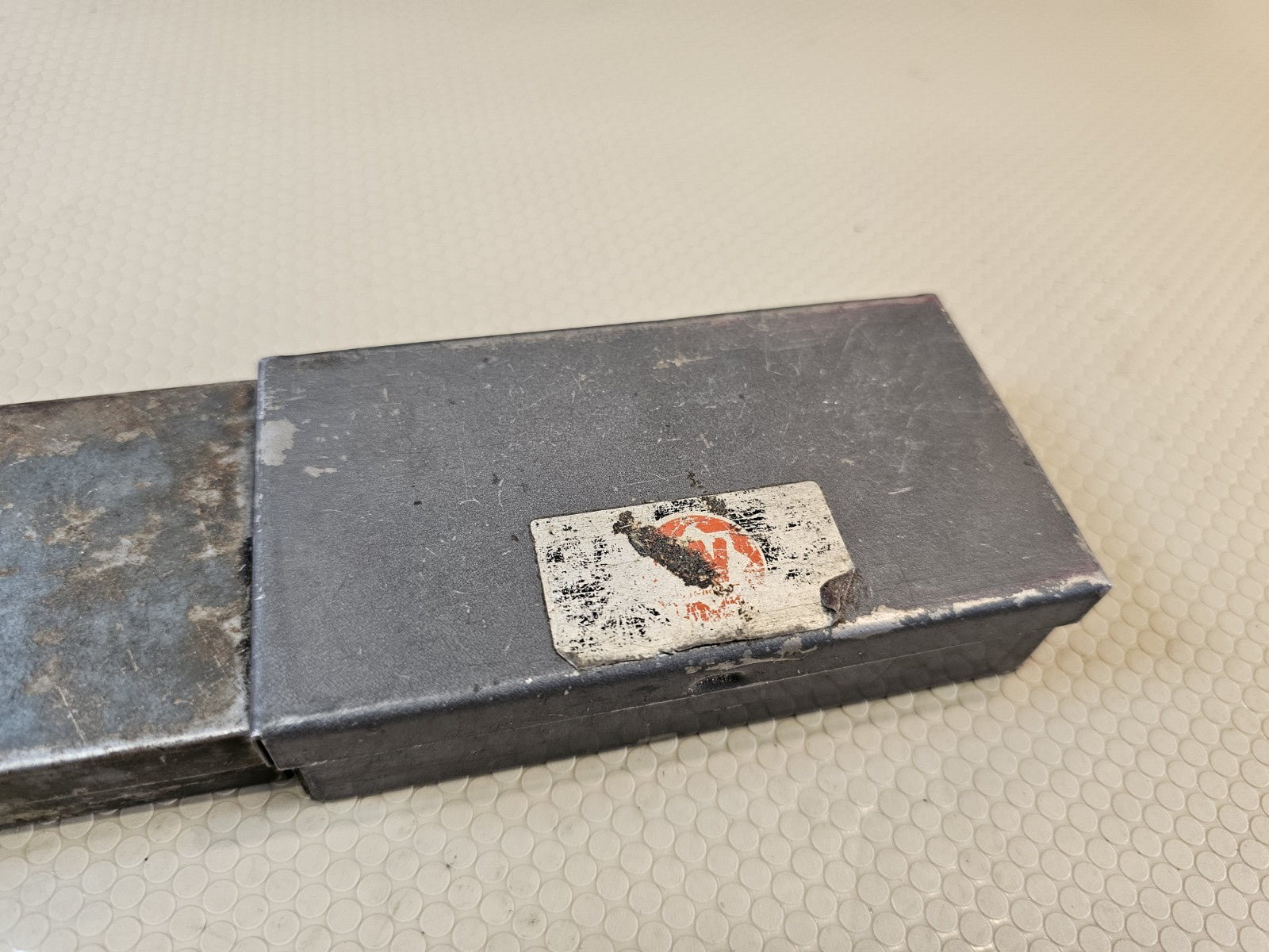 (2) Wright Tool allen Hex bit Sockets in vintage metal tray made in USA 