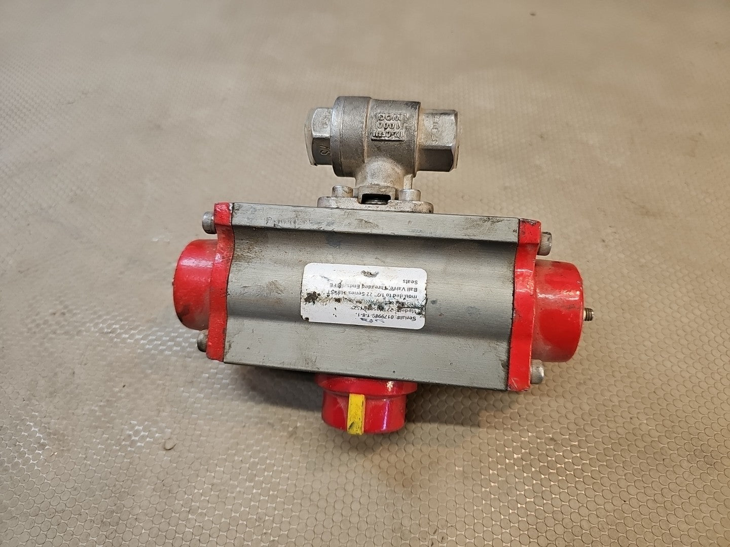 1" Pneumatic Actuated Ball Valve Stainless Steel Single Acting Spring Return