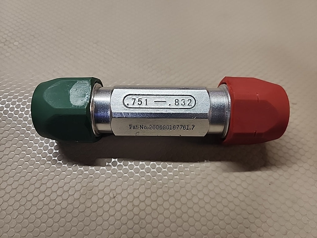 SPI .751 - .832 REVERSIBLE PIN PLUG GAGE HANDLE GO NO GO 