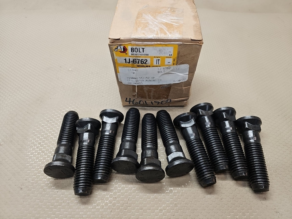 (10) Genuine Caterpillar 1J-6762 Bolts 1J6762 OEM 