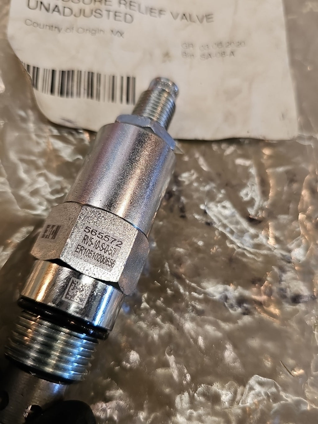 Eaton Danfoss 565572 RV5-10-S-0 Screw Pressure Relief Cartridge Valve - Pilot 