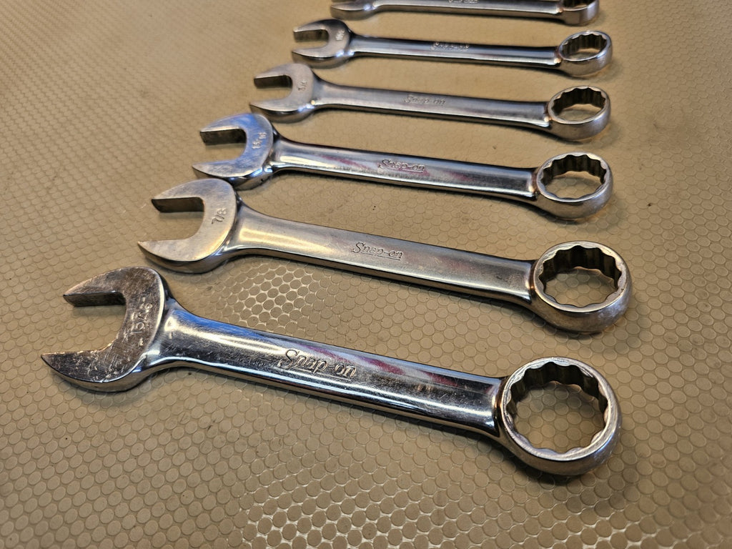 Snap-On OEXS715KSAE short combination wrench set w/ Large Sizes 15/16-11/32