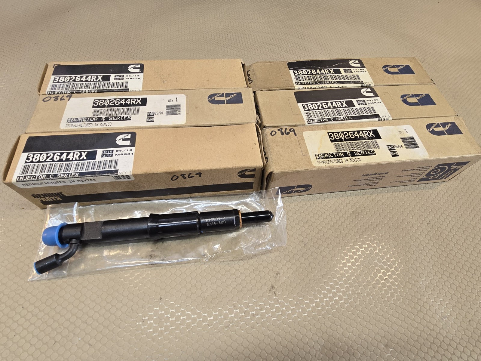 6x Genuine CUMMINS #3802644rx C SERIES INJECTOR SET NEVER INSTALLED. l