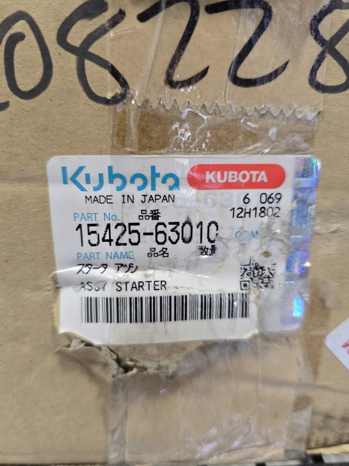 Genuine OEM Kubota 15425-63010 Starter Motor 12V 2.0KW 9T for D1703 V2203 V2403 