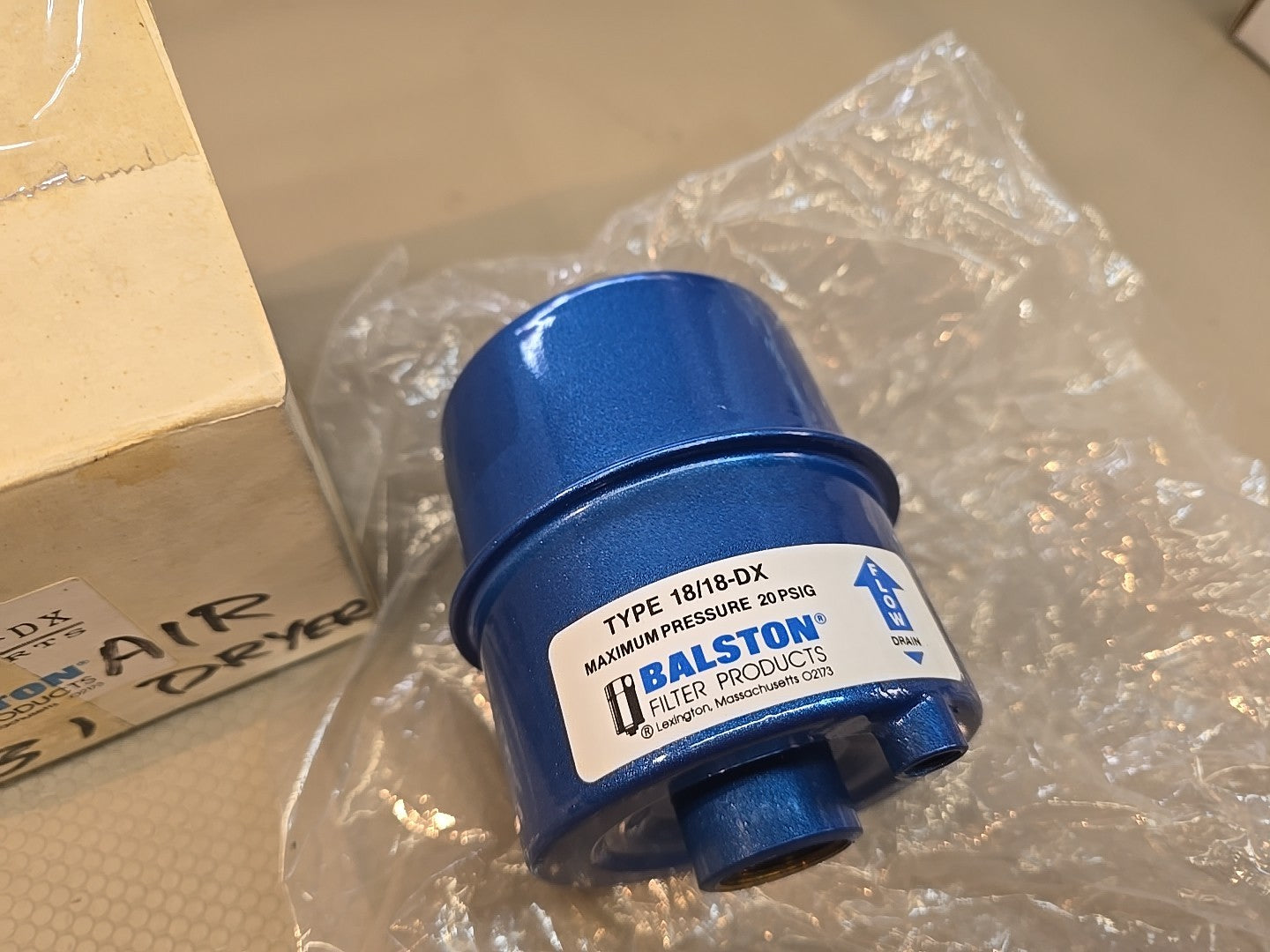 NEW Balston Type 18/18-DX Air Dryer 3/4" NPT Ports NEW Max 20 PSIG