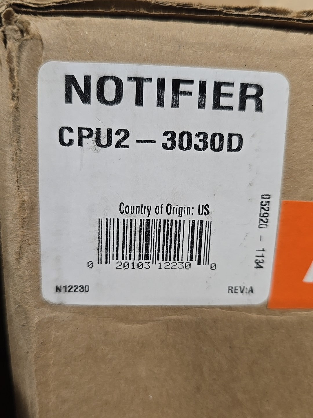 (NEW) NOTIFIER CPU2-3030D - INTELLIGENT ADDRESSABLE CONTROL PANEL