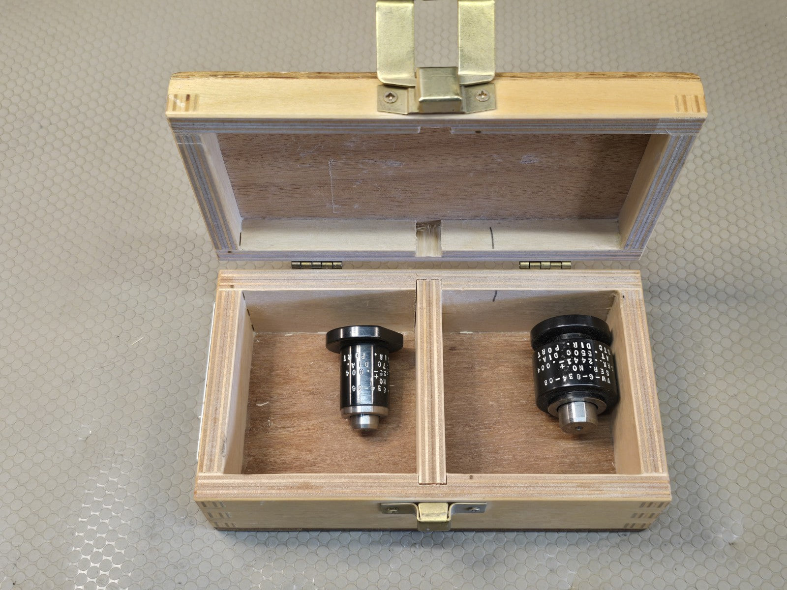 Educated FLUSH PIN GAGE For Dow Gage or Tacomp Stub Set In Wooden Box
