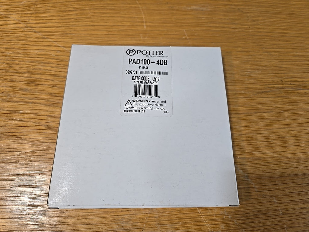 Potter PAD100-4DB Detector Base 4 Inches  (SEALED)