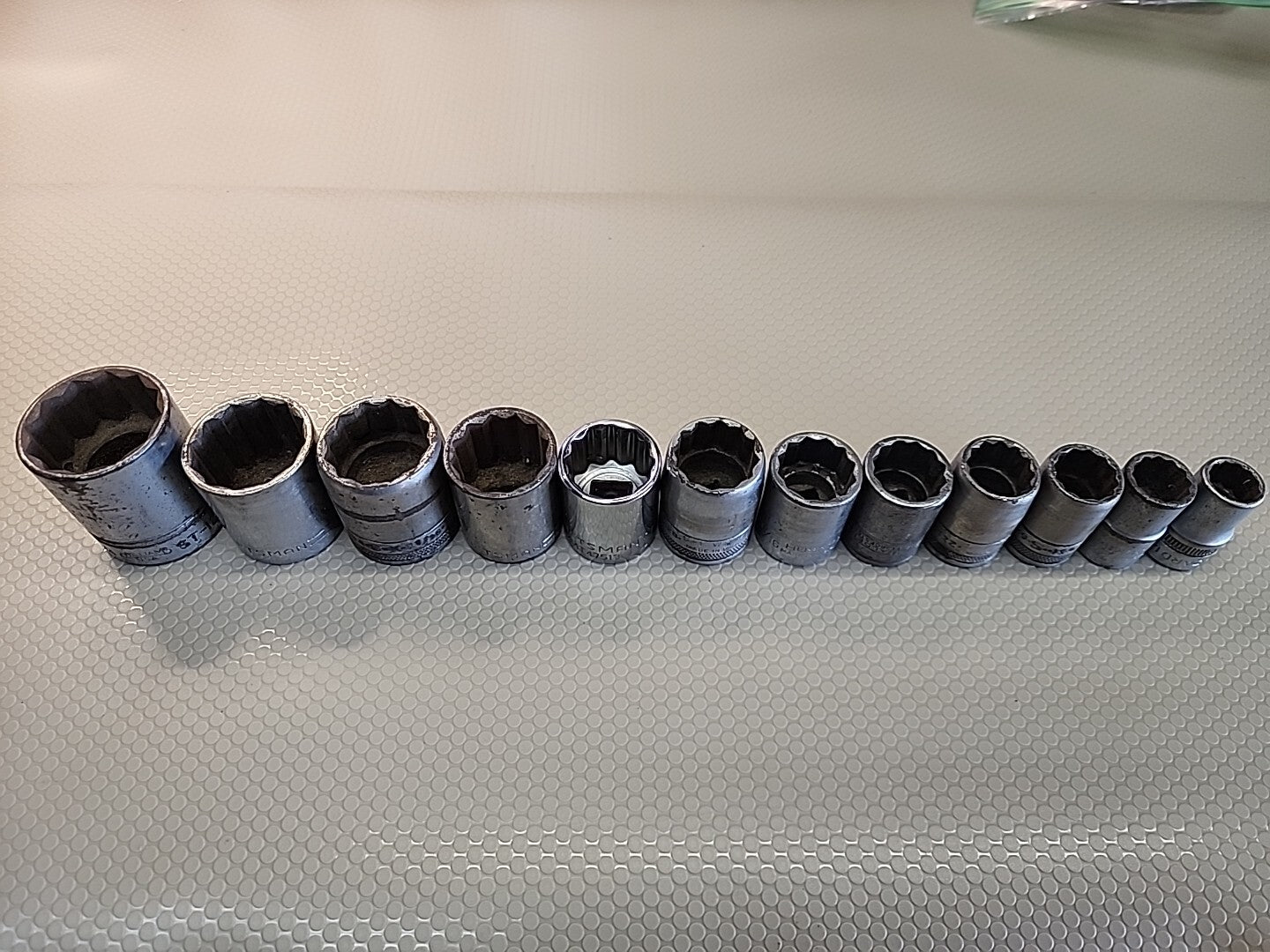 S-K/ OTHER 1/2" DRIVE 12PT SAE SHALLOW 12PC SOCKET SET Large Sizes