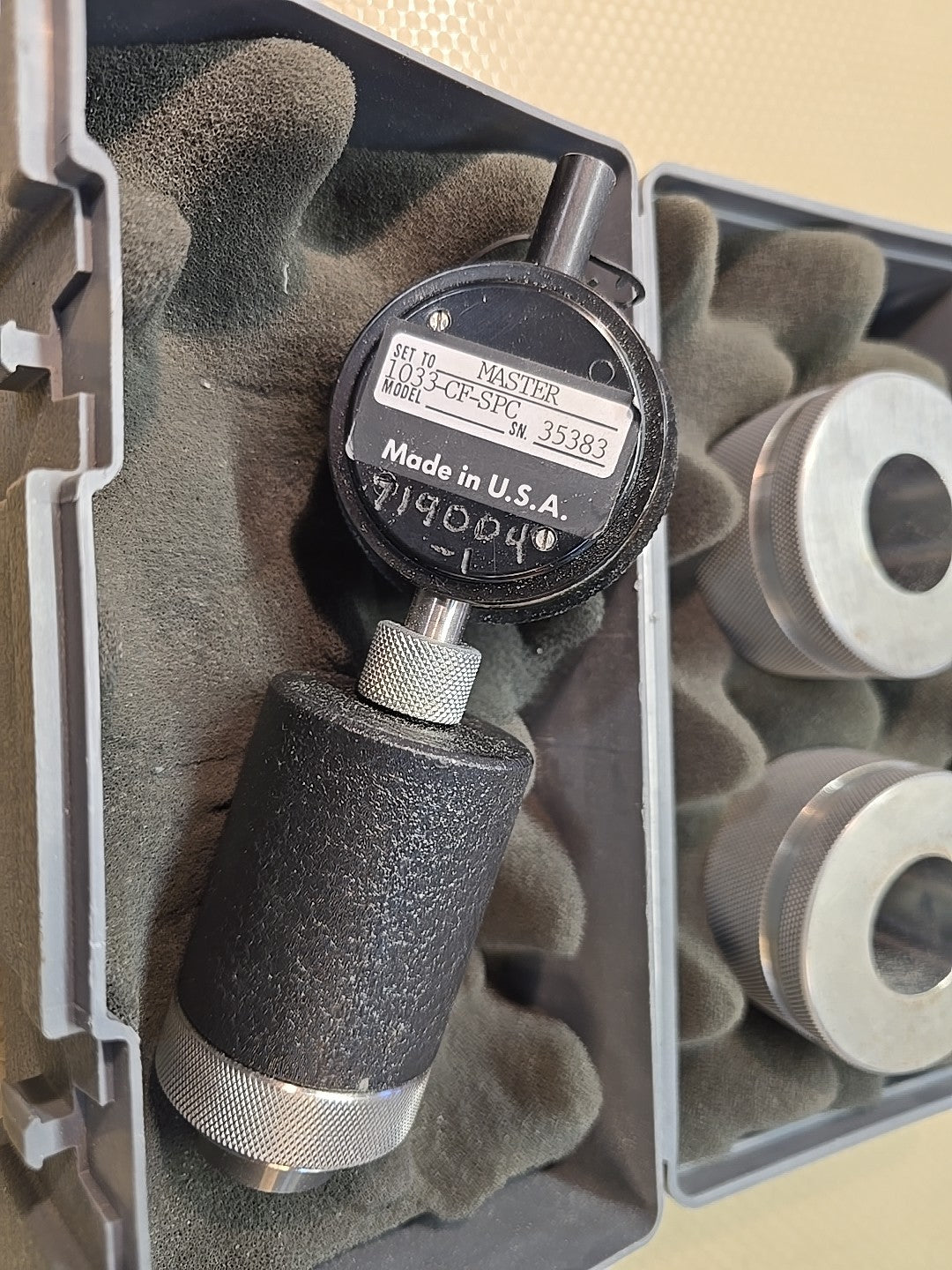 BARCOR 100-1-SPC DIGITAL ELECTRONIC COUNTERSINK GAGE CHAMFER + Ring Gage Go Nogo