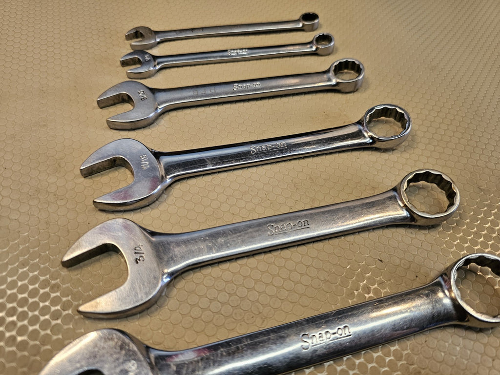 Snap-On OEXS715KSAE short combination wrench set w/ Large Sizes 15/16-11/32