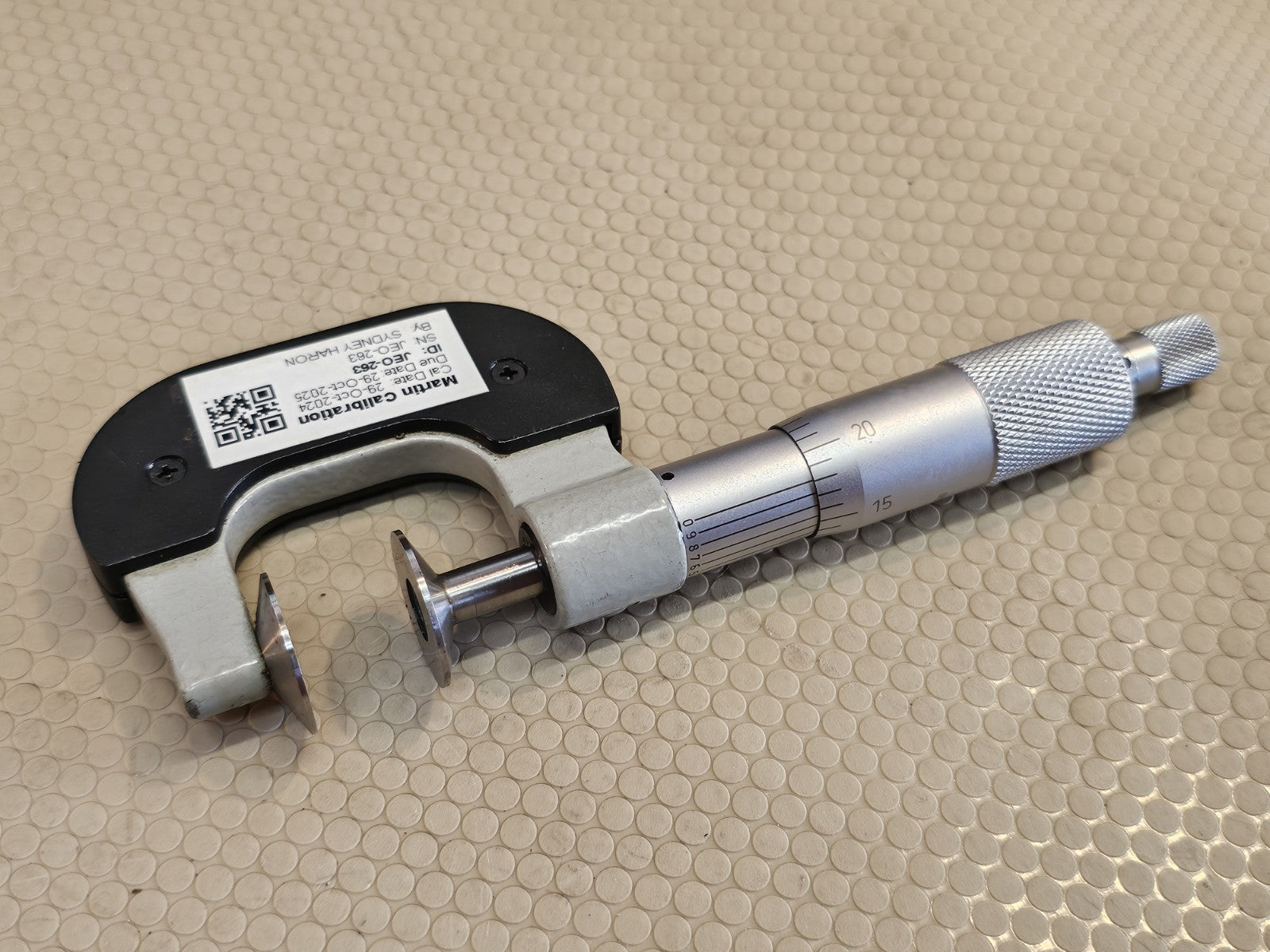 SPI Disc Flange Micrometer Metric 0-1 Inch 0.0001 