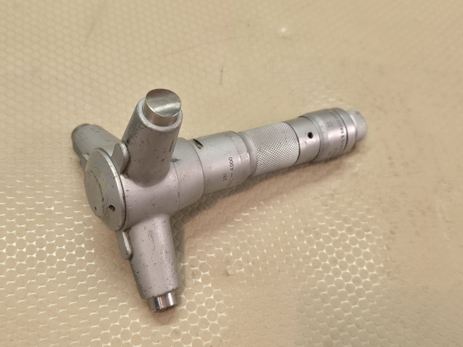 Brown & Sharpe No. 281 Internal Micrometer Range 3.600"- 4.000” Holtest Lathe