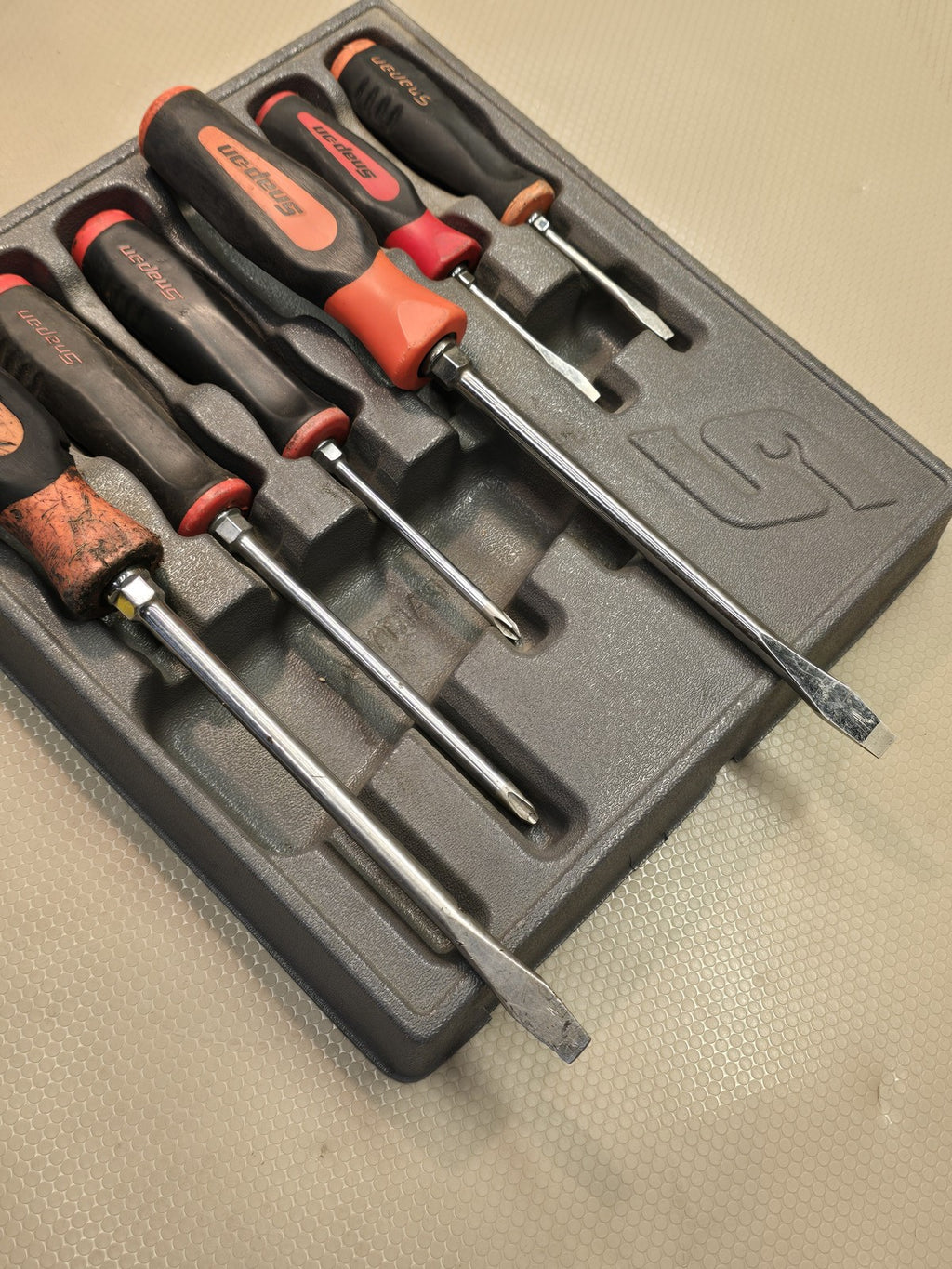 Snap-on Orange / Red Mixed 6-Pc Instinct Hard Grip Phillips Flathead Screwdriver