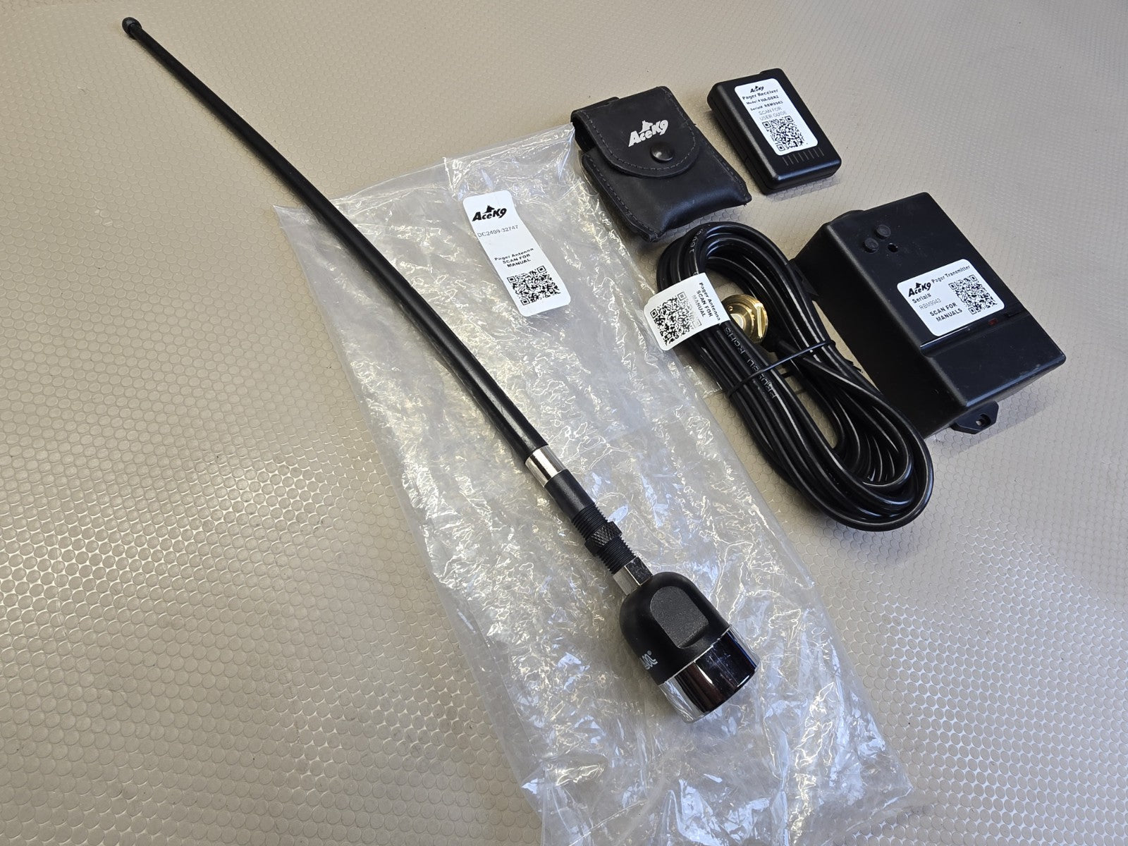 ACE K9 HA-RBM-27-RD Optional Remote Pager Kit with 27Mhz Antenna System NEW