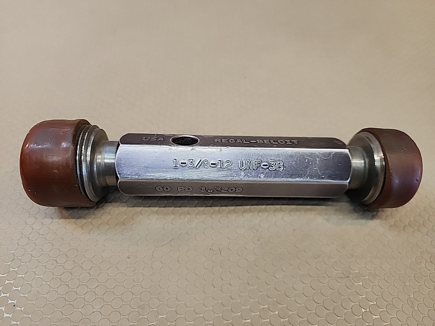 1-3/8” - 12 UNF 3B THREAD GAGE GO 1.3209 No Go 1.3270 Machinist Tool Maker