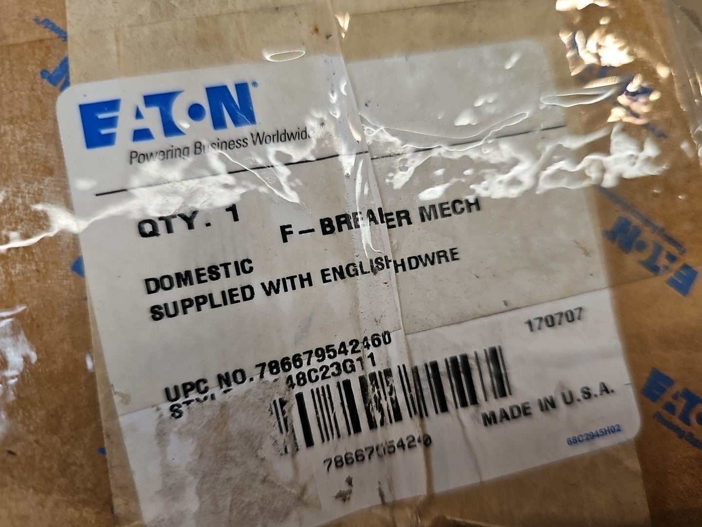 EATON 6648C23G11 F Breaker Mech WITH Hardware
