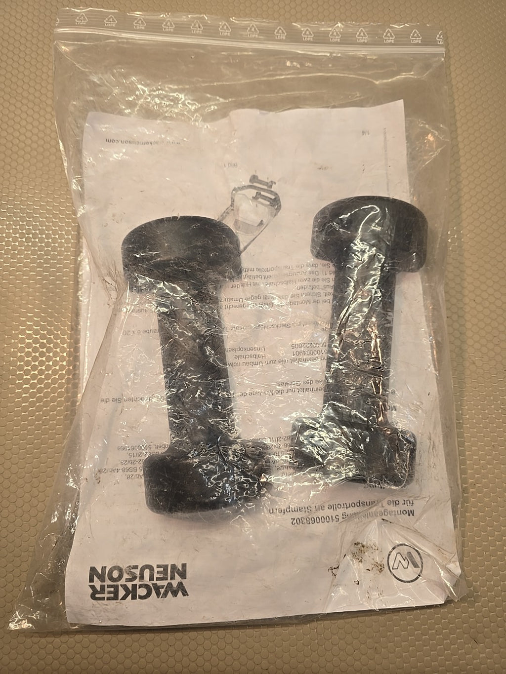 Genuine Wacker Neuson Transport Roller Kit 5100068302 for BS50 BS60 BS68 Rammers