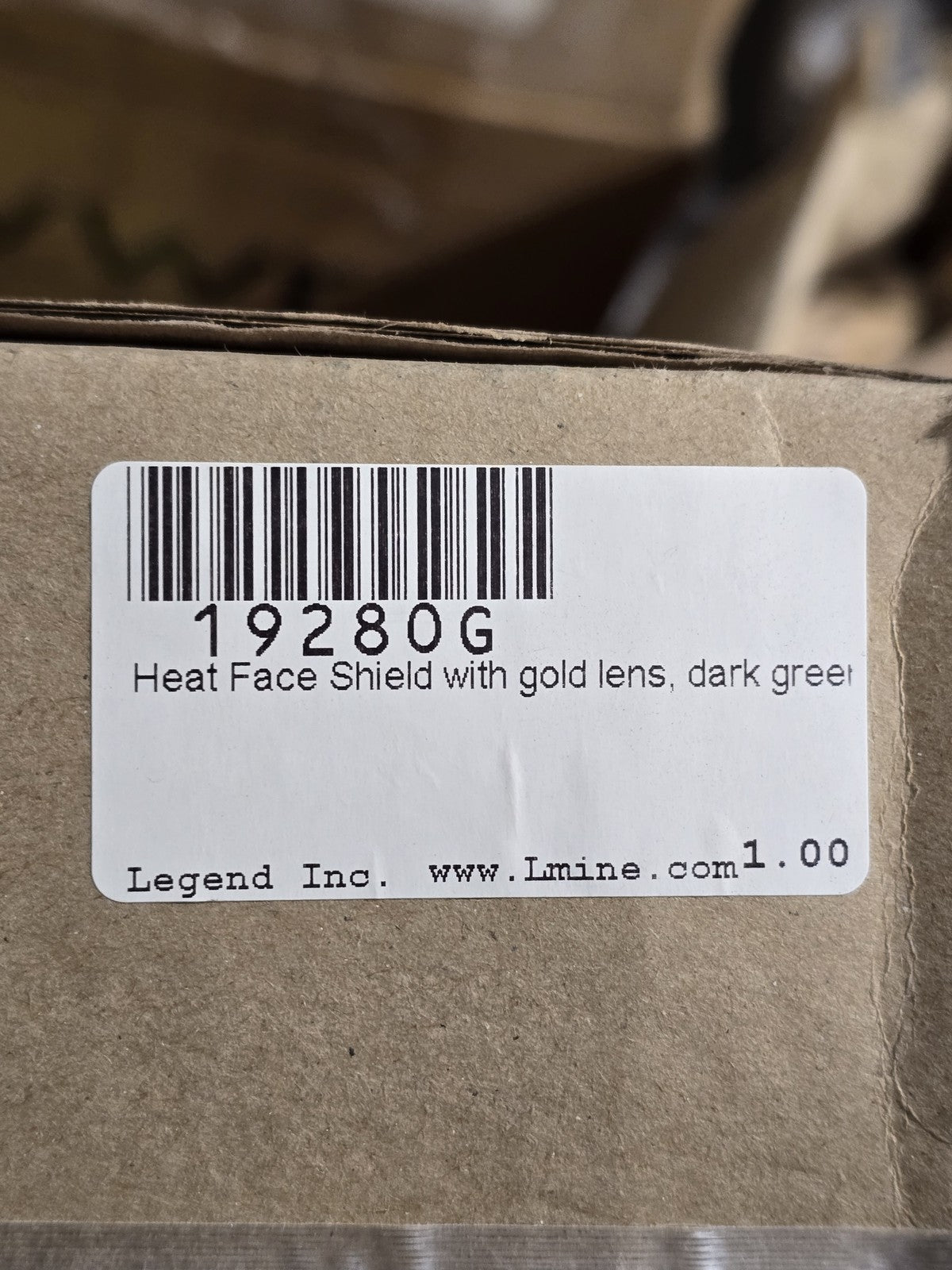 Legend Inc OBERON 19280G Heat Reflective Face Shield Dark Green Gold Lens