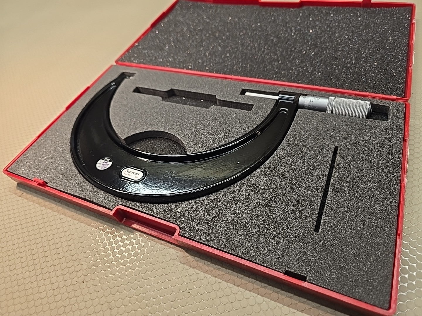 Starrett T436.1XFL-6 Outside Micrometer, Friction Thimble Lock Nut Carbide MINTY