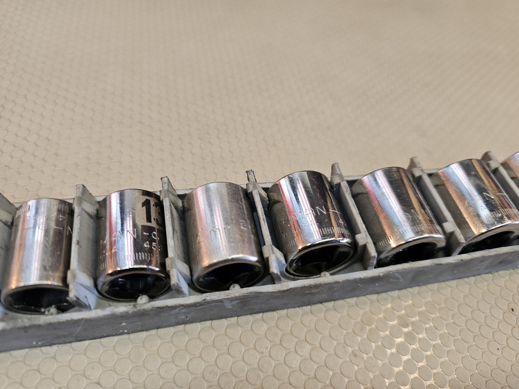 Sears Craftsman USA 9pc Metric 3/8” 34441 Light Use 6 Point 10-18mm Socket Set