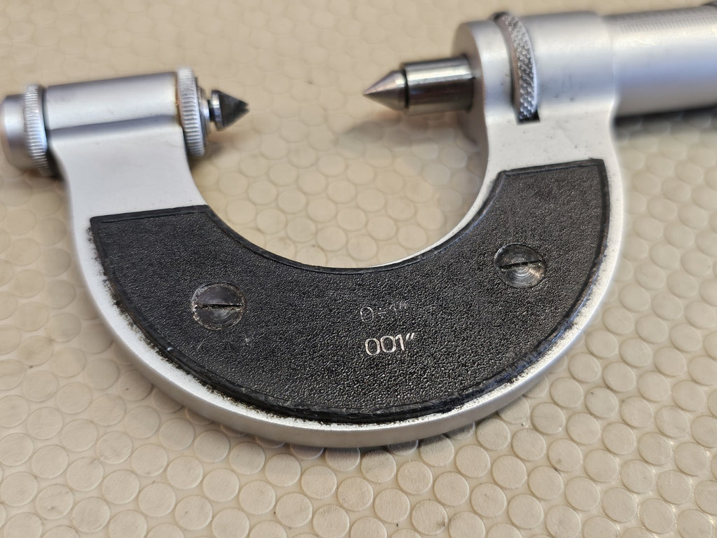 Fowler mechanical outside micrometer set Point micrometer  0-1 inch
