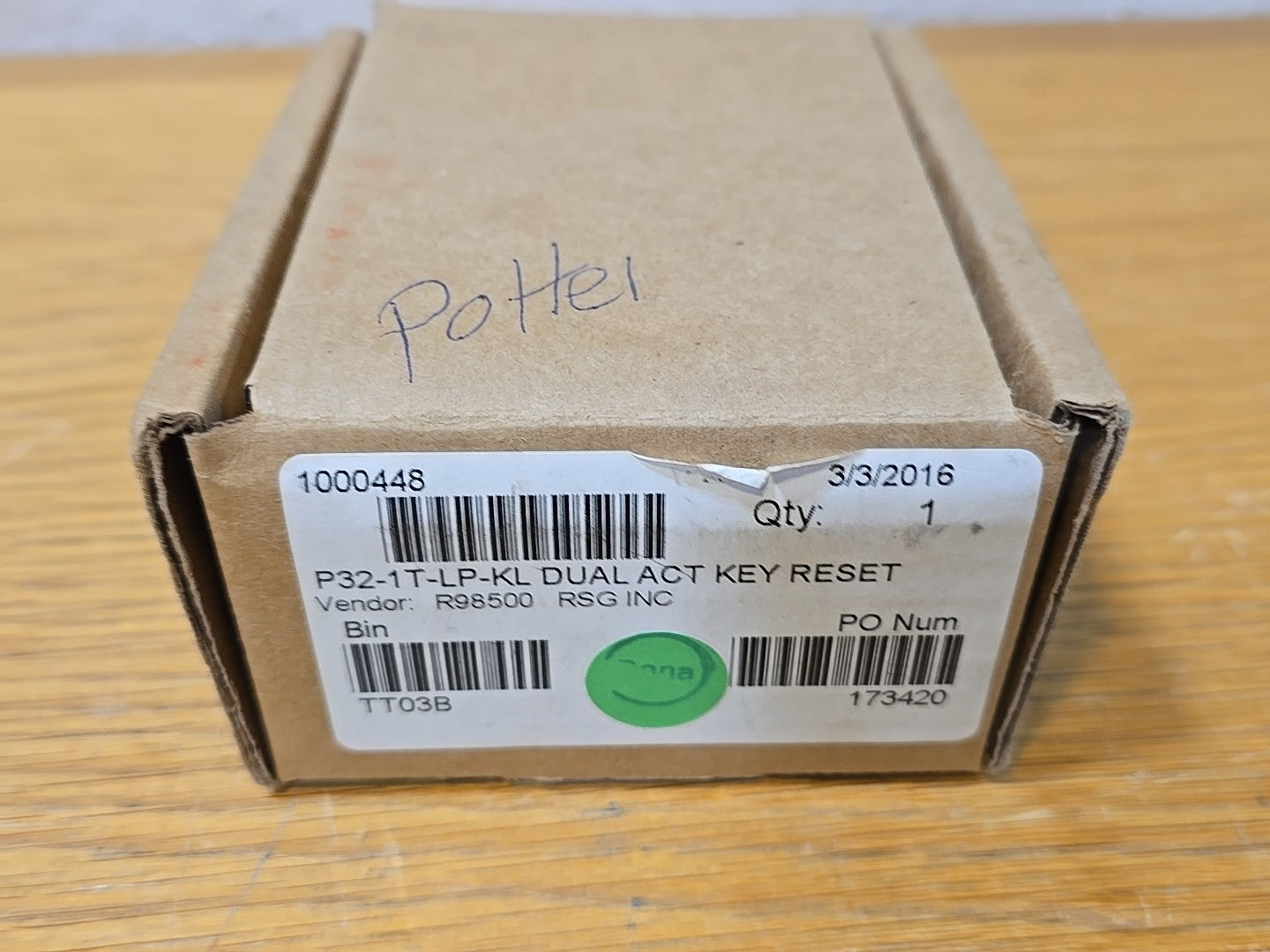New Potter P32-1T-LP-KL Dual Action Pull Station 1000448