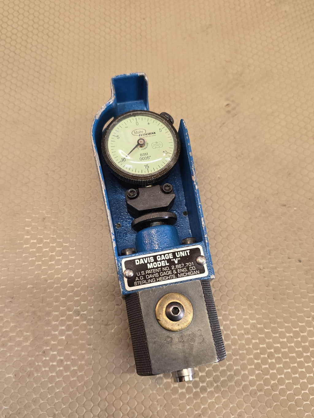 Davis Gage Unit MODEL V With Federal B5M Dial .0005”