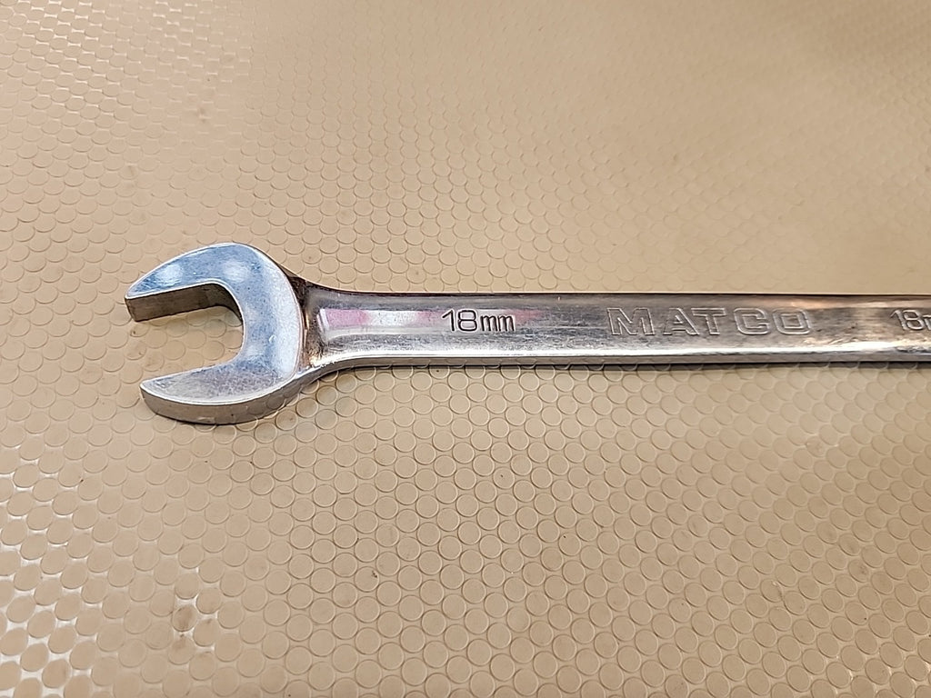 Matco Tools 18mm Ratcheting combination wrench 7GRC18M2 12 Point 72 Teeth