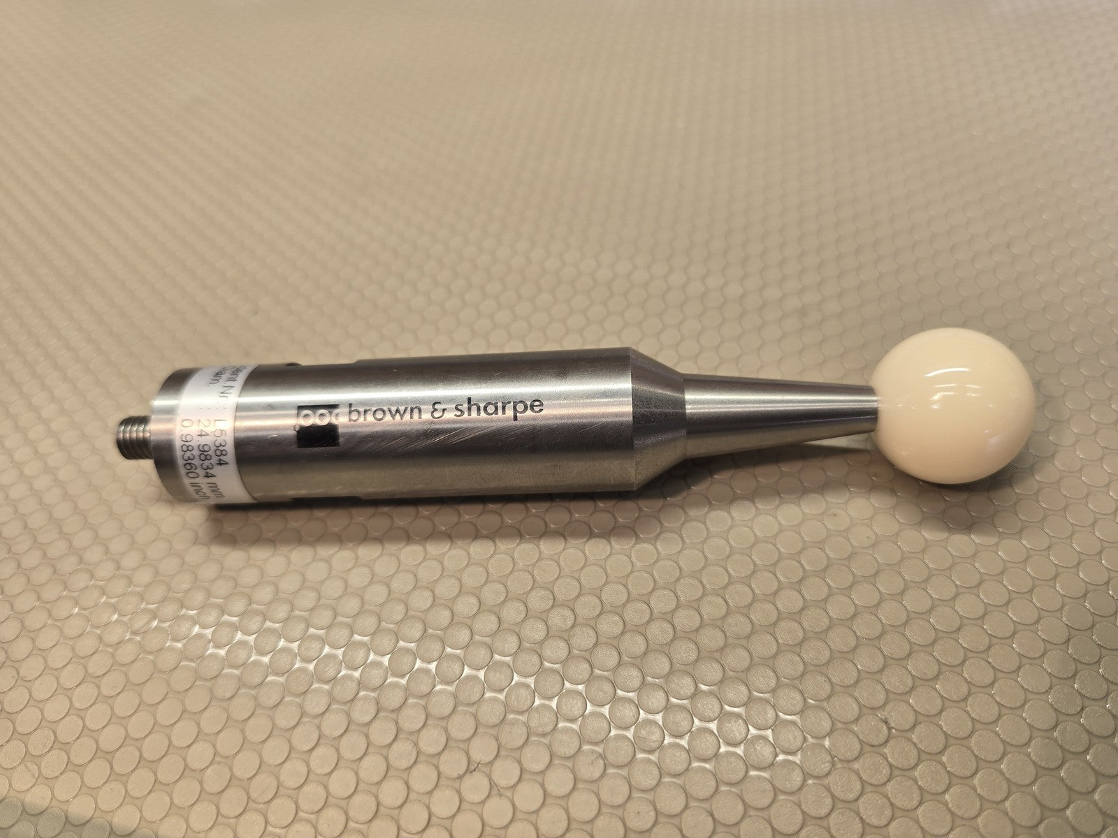 Brown & Sharpe LARGE PROBE CMM Calibration Sphere 24.98mm w/ 719272-003 Tool Pla