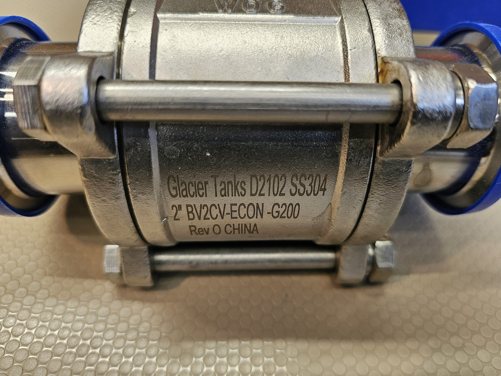 Glacier Tanks 2" BV2CV-ECON-G200 D2102 SS304 Tri-Clamp Ball Valve
