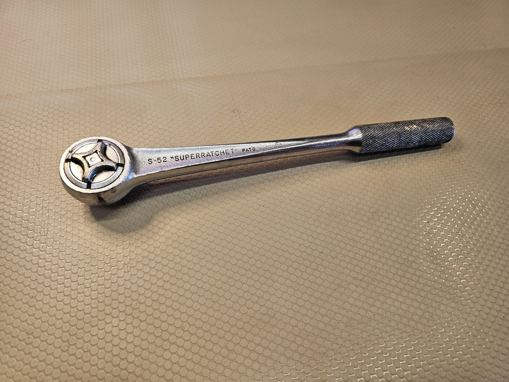 J.H. Williams S-52 SuperRatchet 1/2" Drive Ratchet Made In USA *TURNS VERY WELL*