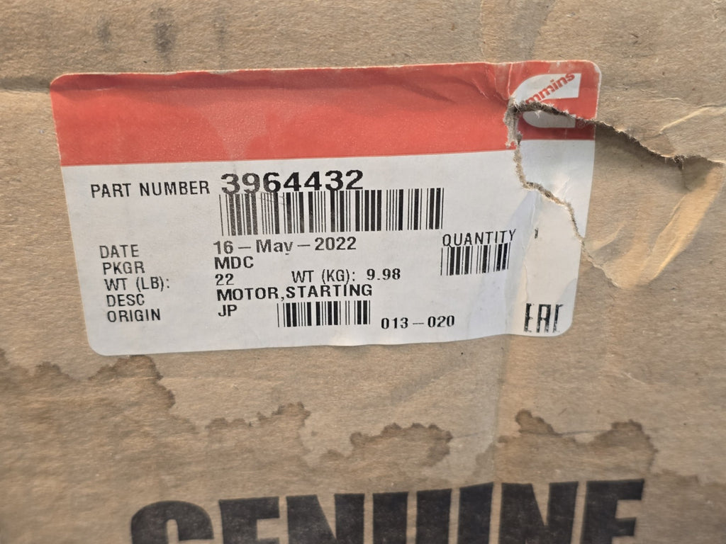 Genuine Cummins 3964432 Engine Starting Motor Starter OEM