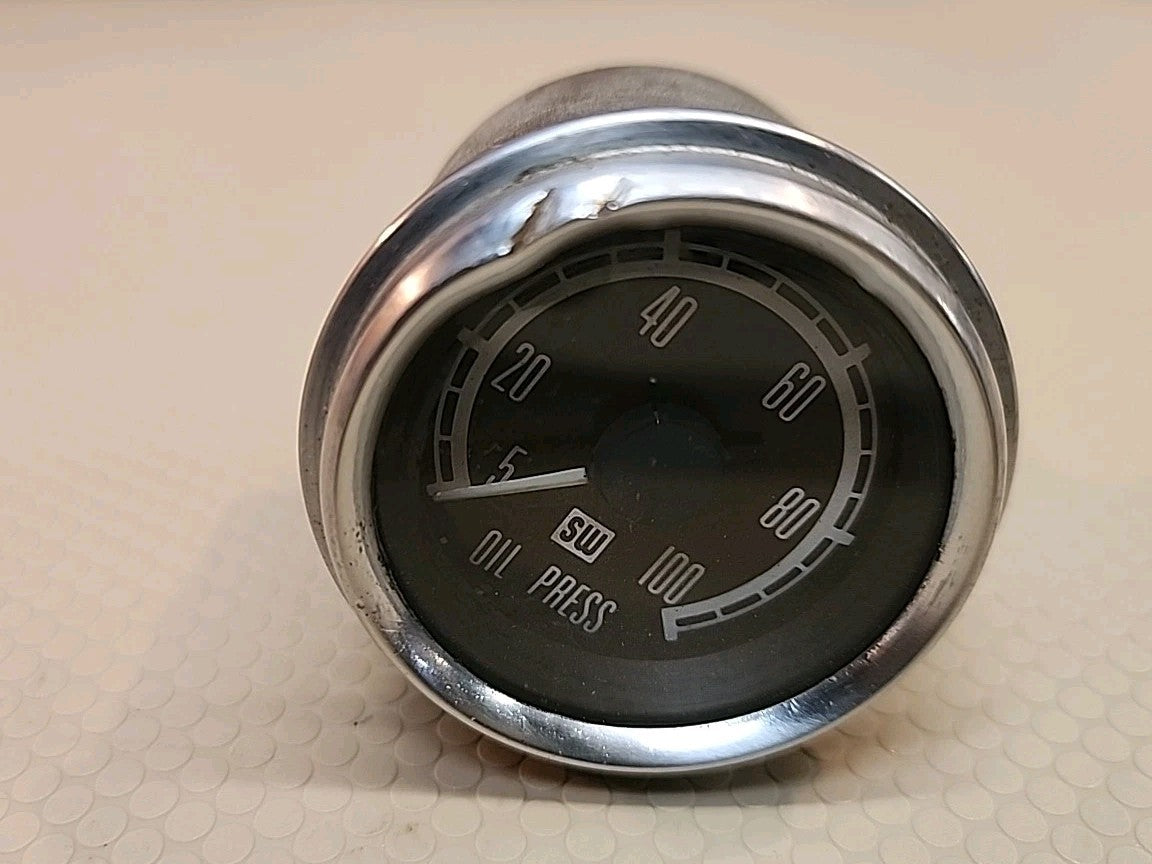 80s Freightliner Pressure Stewart Warner Oil Pressure Gauge 