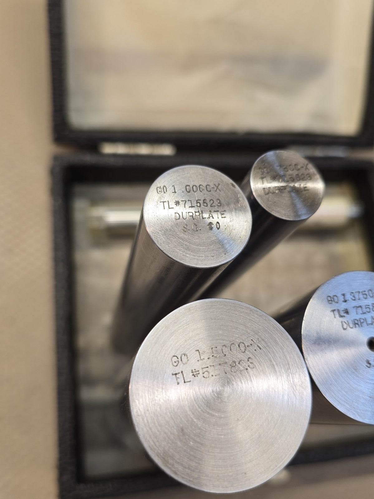 Southern Gage Co Master Pin Set Durplate LARGE 1 Inch 1.5 Inch .76 Inch Square
