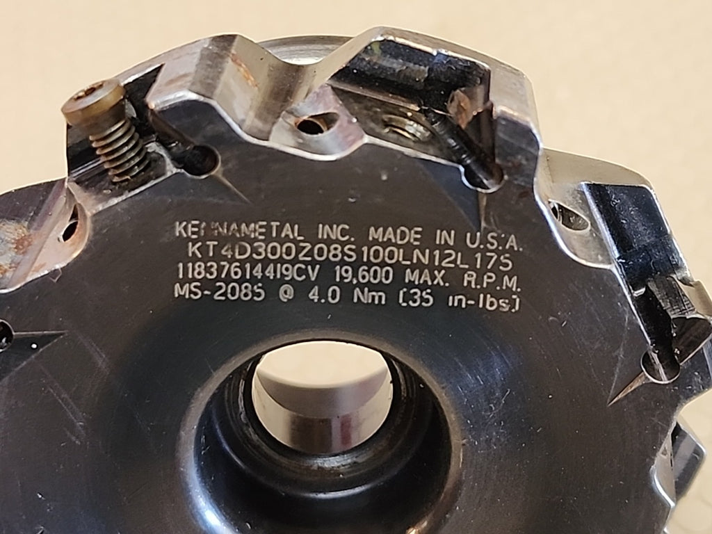 Kennametal  KT4D311Z08S Face Mill Indexable Shoulder Milling Cutter 35in-3 IN