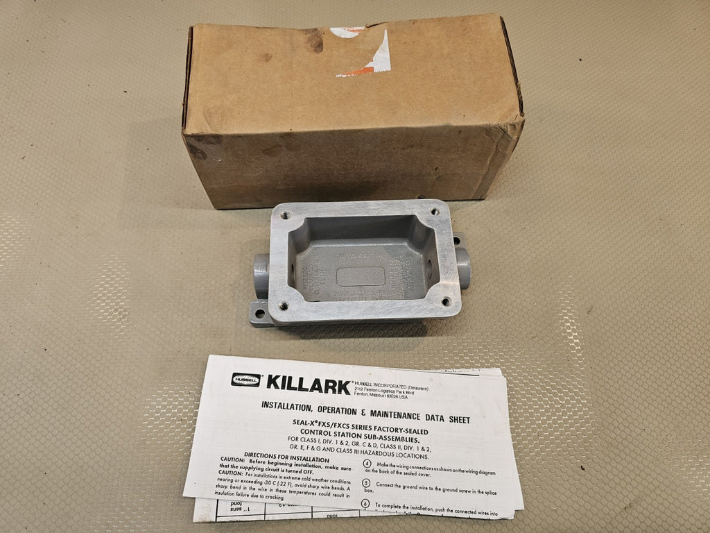 Killark FXB-4, 3/4" Hub, 1-Gang, Aluminum, Control Station Splice Box