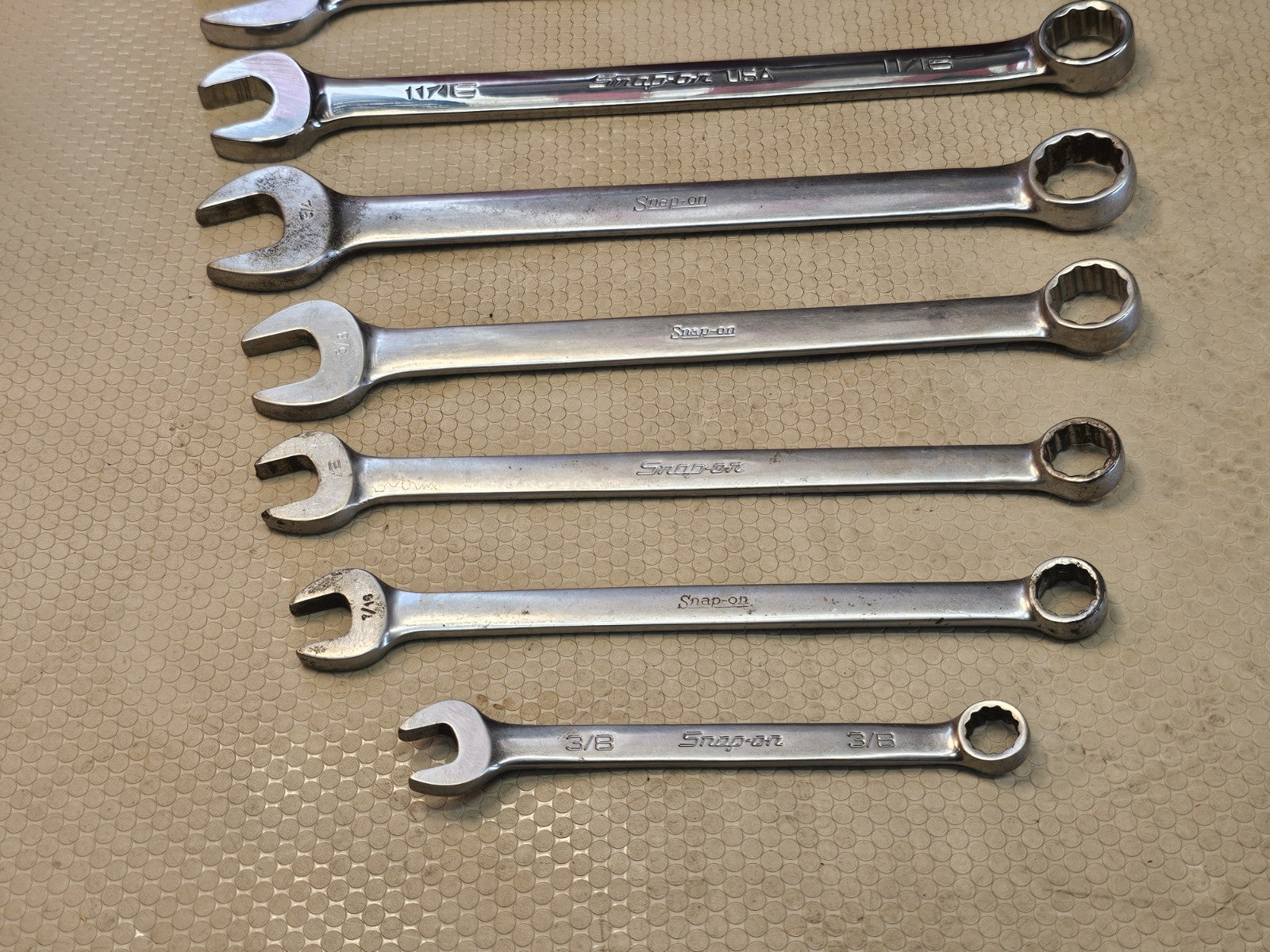 Snap-on OSH707B 12 Point Combination Wrench Set 7-Piece 3/8"-13/16"