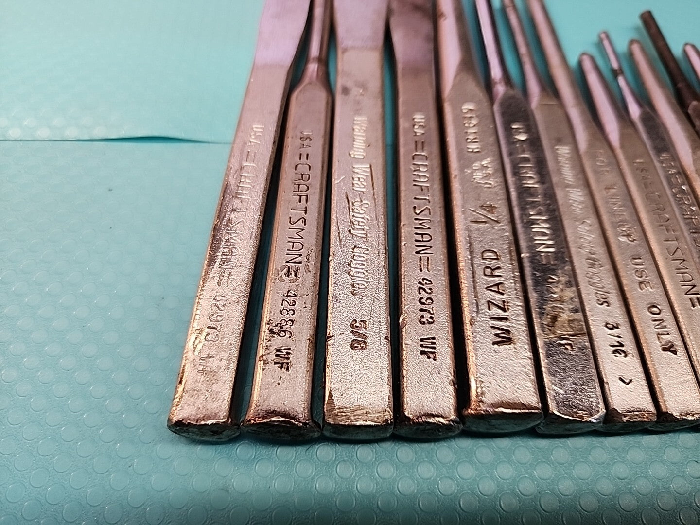 Craftsman USA Punch Chisel Alignment Set,  20 pieces complete *RARE*