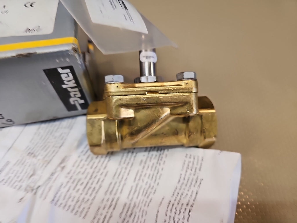 Parker 7221GBN64V00 PS, Solenoid Valve, 2 Way NPT, Brass Safety...