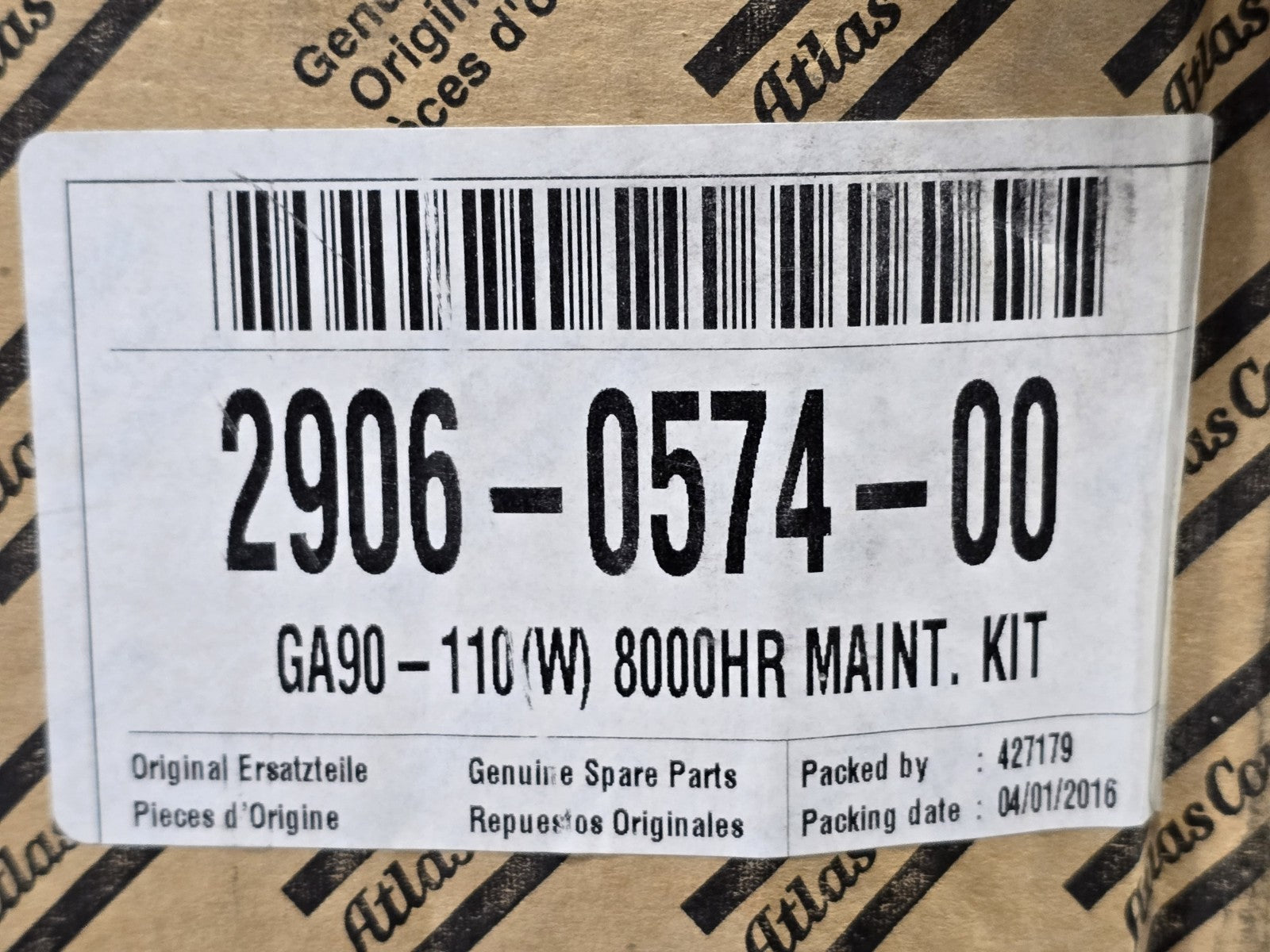 OEM Atlas Copco Service Kit  2906-0574-00 INGERSOLL RAND $8600 MSRP Genuine OEM