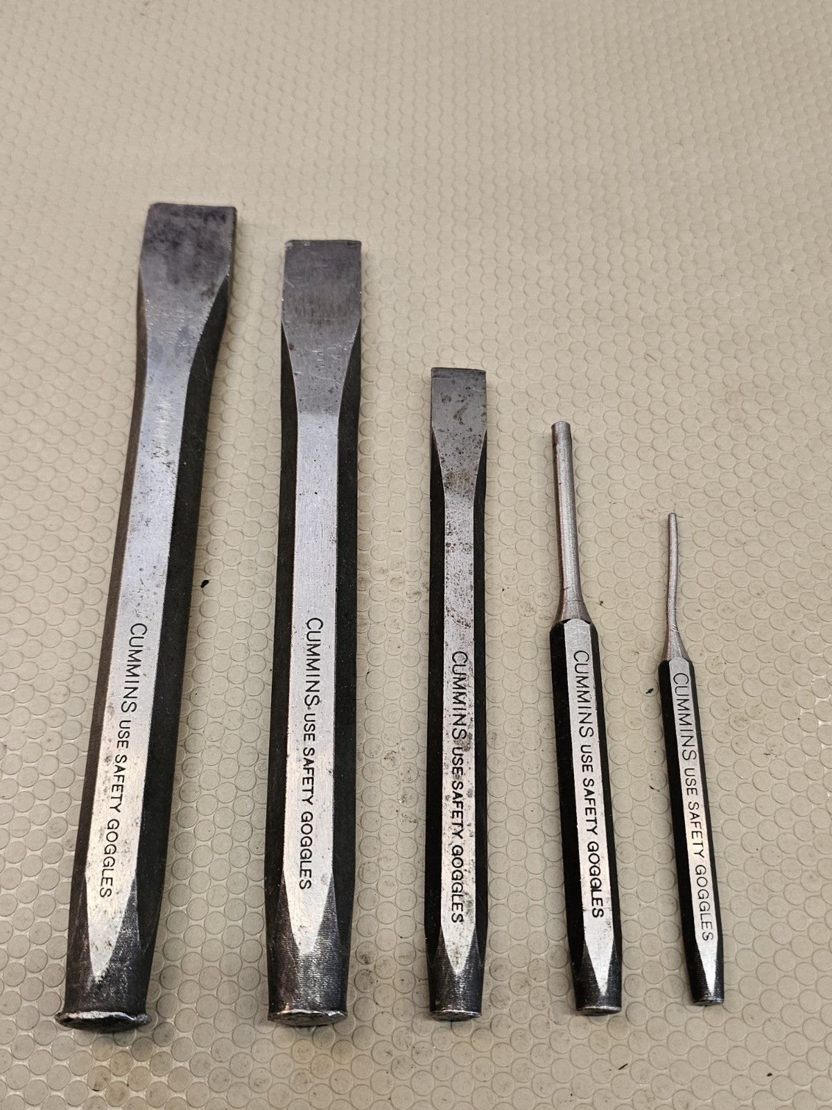 5 pc Cummins Chisel Punch Set USA like Snap *RARE*