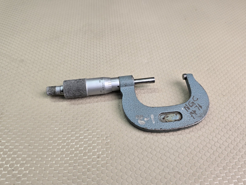 Mitutoyo 103-260 Outside Micrometer, Inch, Friction Thimble, 0-1" .0001” Range