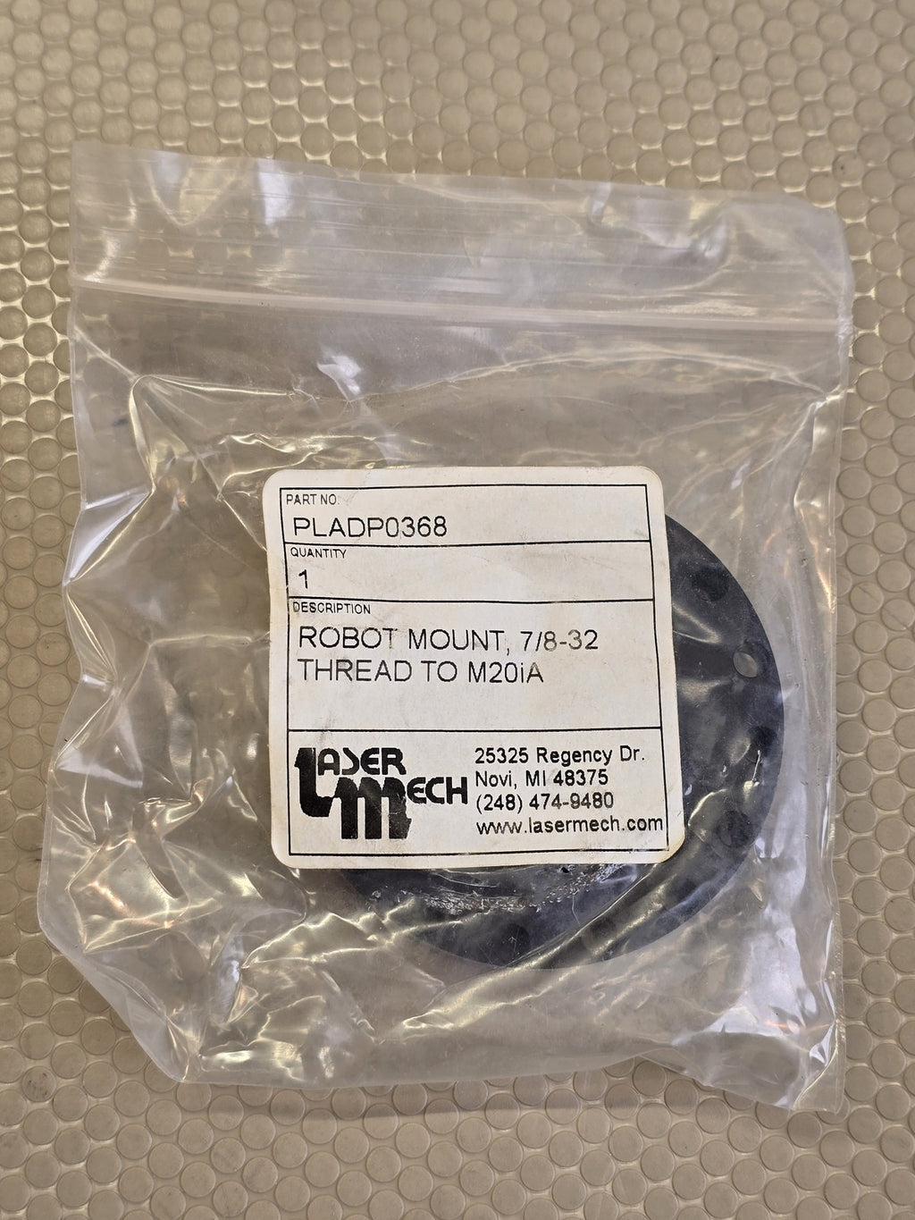 Laser Mech PLADP0368 Robot Mount Adapter 7/8-32 Thread to M20iA