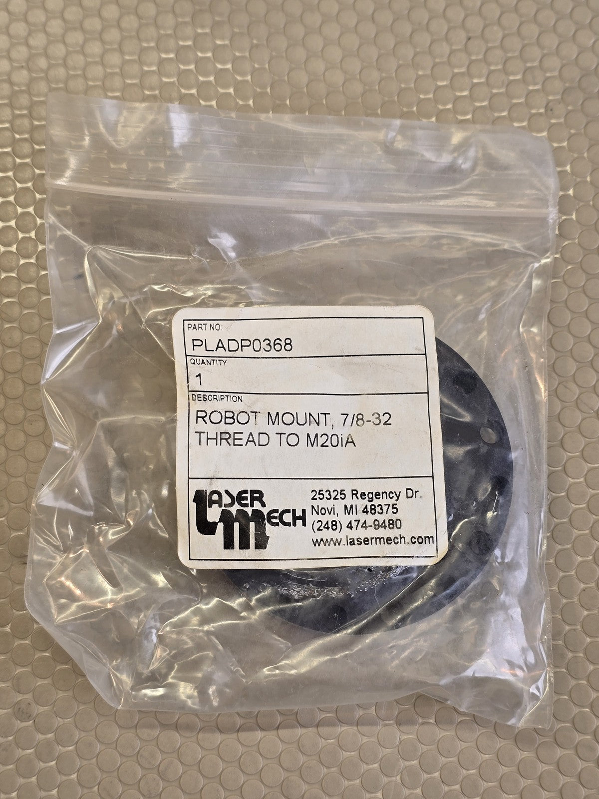 Laser Mech PLADP0368 Robot Mount Adapter 7/8-32 Thread to M20iA