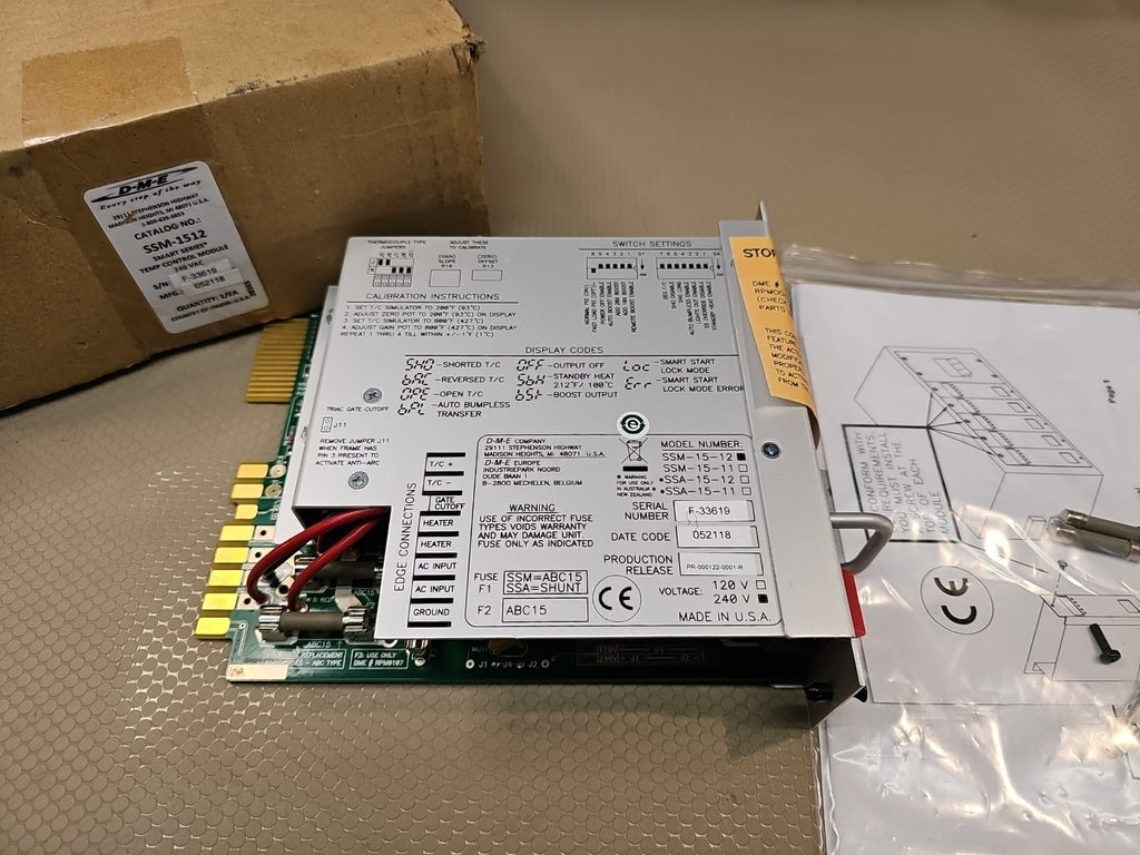 NEW GENUINE SSM-15-12 DME Smart Hot Runner Temp Control Module New Surplus