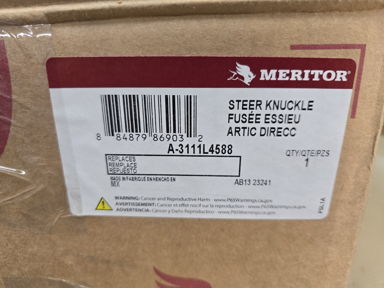 NEW! ROCKWELL MERITOR A3111L4588 OEM GENUINE STEERING KNUCKLE SPINDLE FRONT AXLE