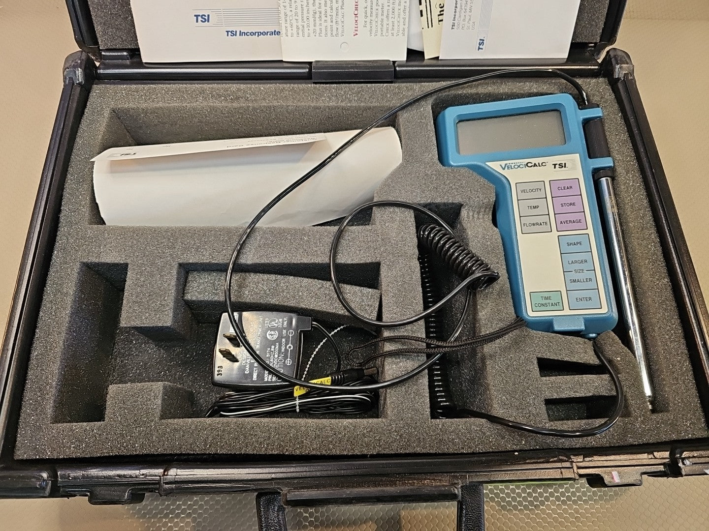 VelociCalc TSI 8355 Air Velocity Meter Full Set Original Case *Very Light Use*